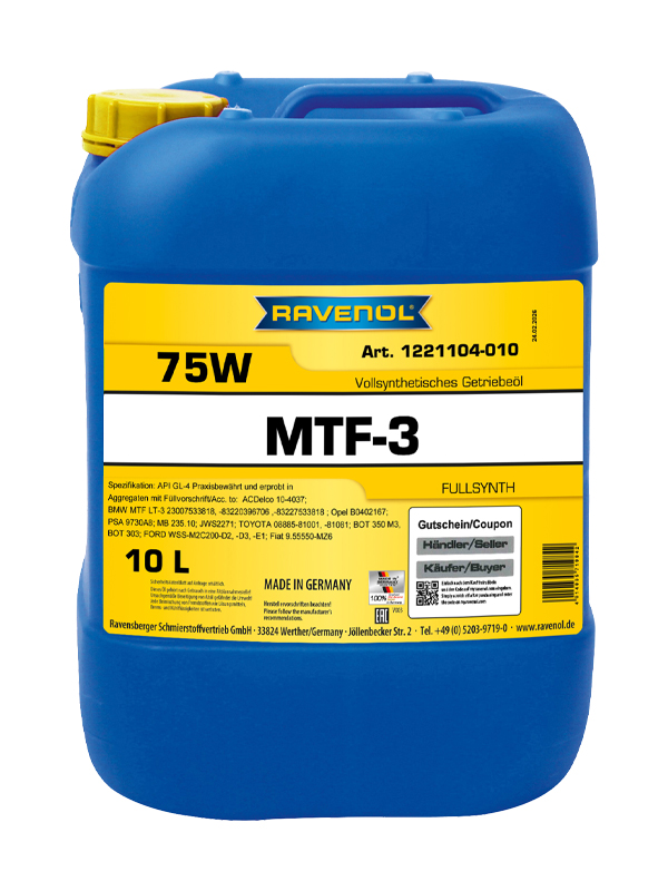 RAVENOL MTF-3 SAE 75W, 10 L